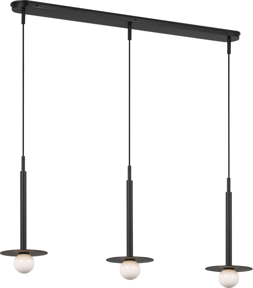 Nodes Small Linear Pendant Midnight Black
