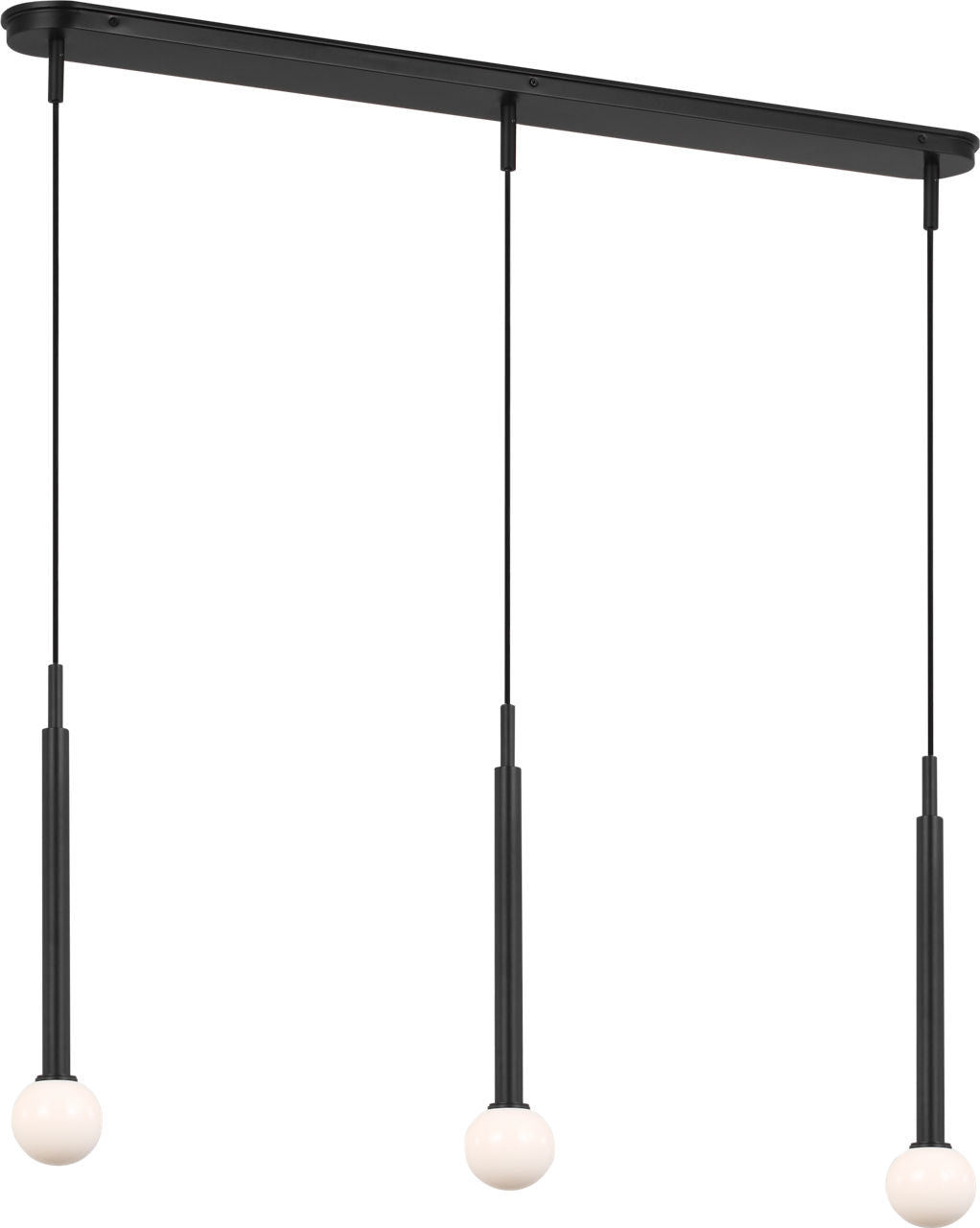 Nodes Small Linear Pendant Midnight Black