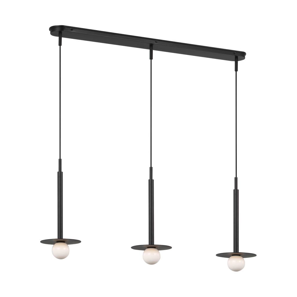 Nodes Small Linear Pendant Midnight Black