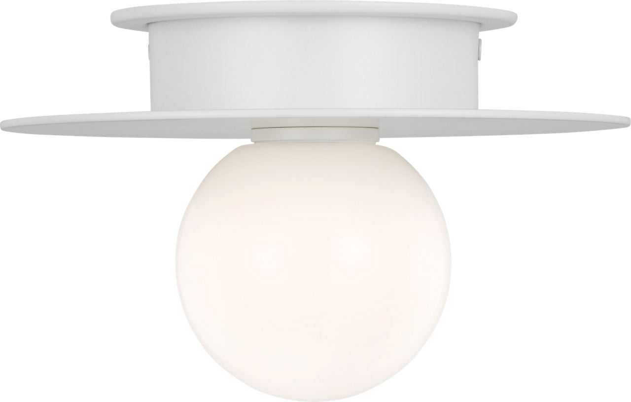 Nodes Small Flush Mount | Matte White