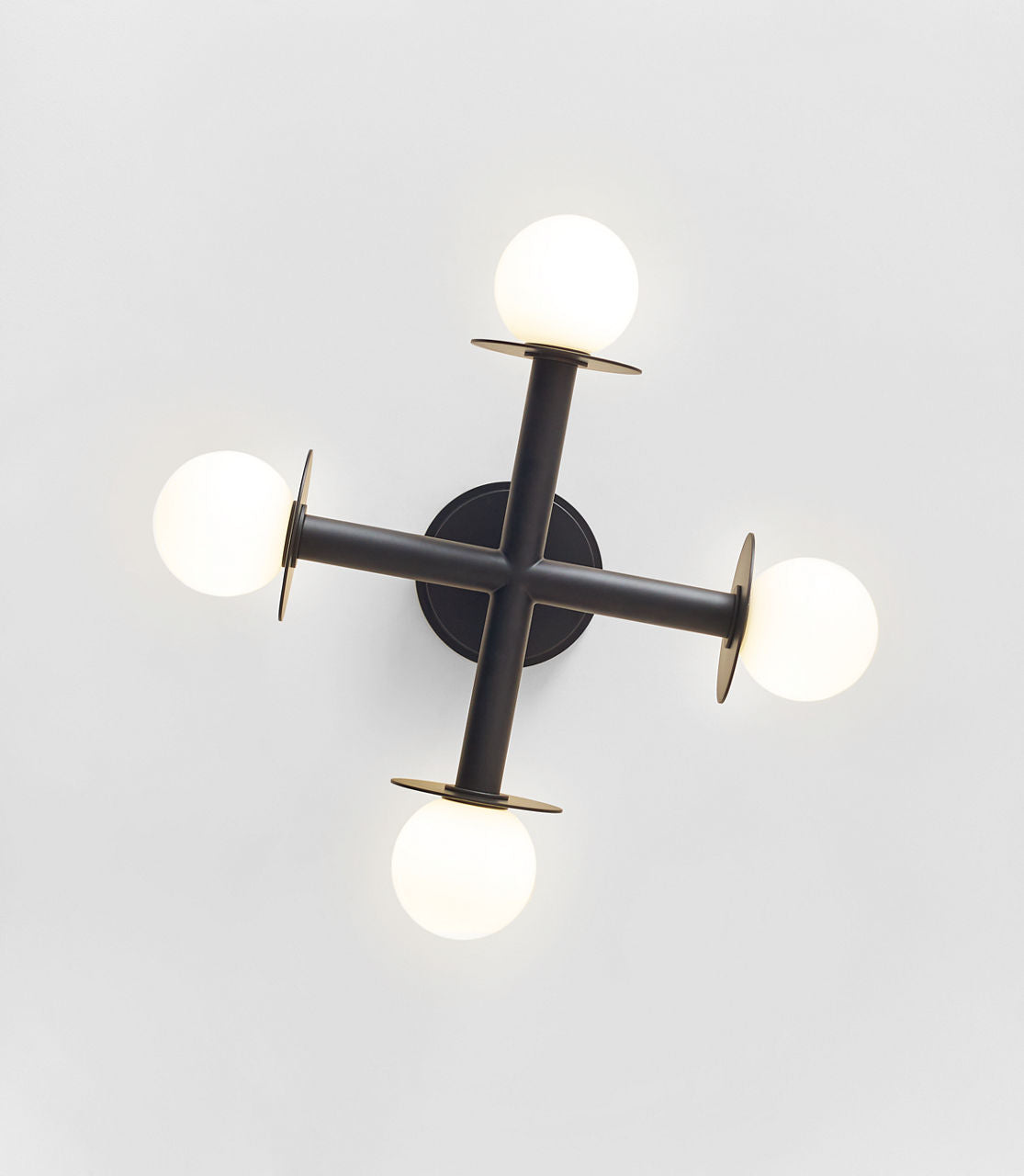 Nodes Semi-Flush Mount Midnight Black