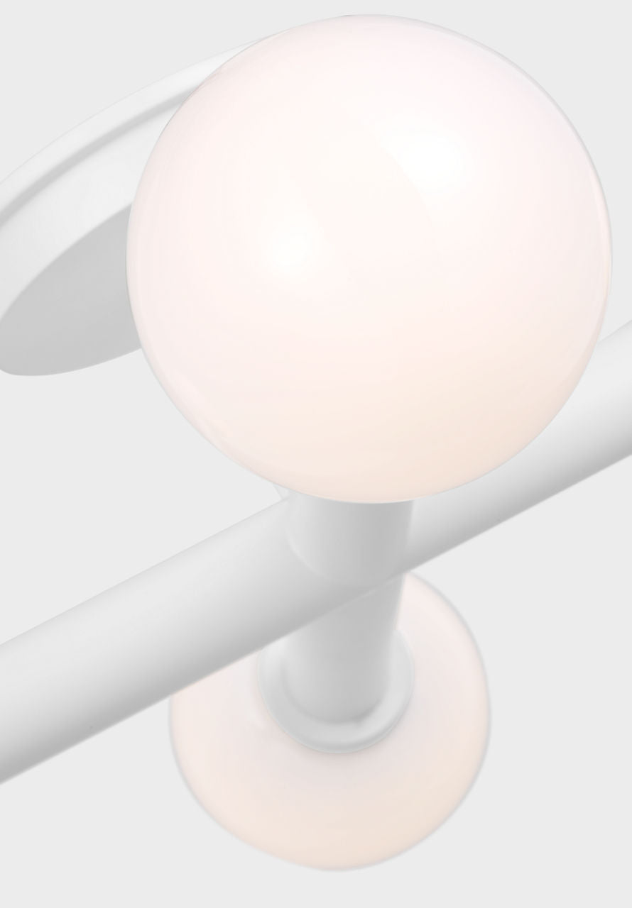 Nodes Semi-Flush Mount Matte White