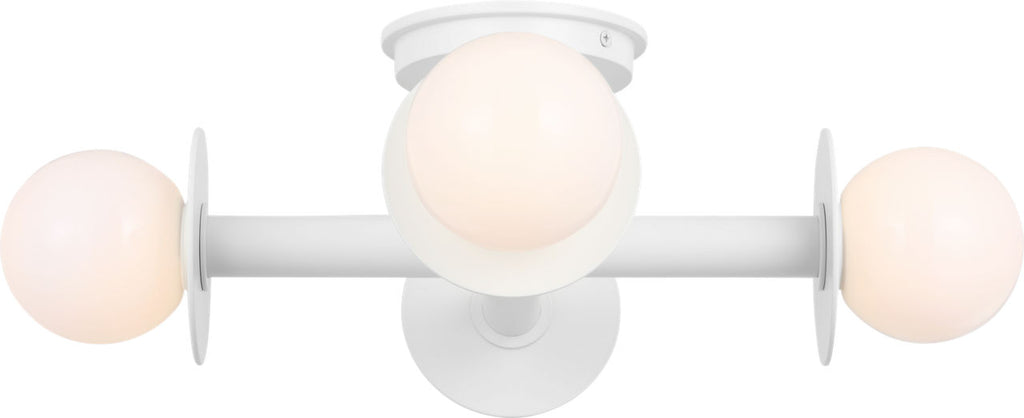 Nodes Semi-Flush Mount Matte White