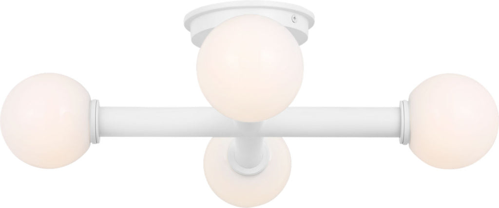 Nodes Semi-Flush Mount Matte White