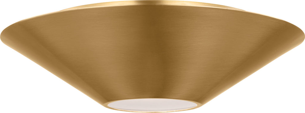 Echo Medium Flush Mount and Sconce Burnished Brass Bulbs Inc