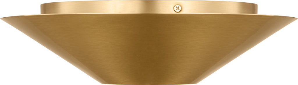 Echo Medium Flush Mount and Sconce Burnished Brass Bulbs Inc