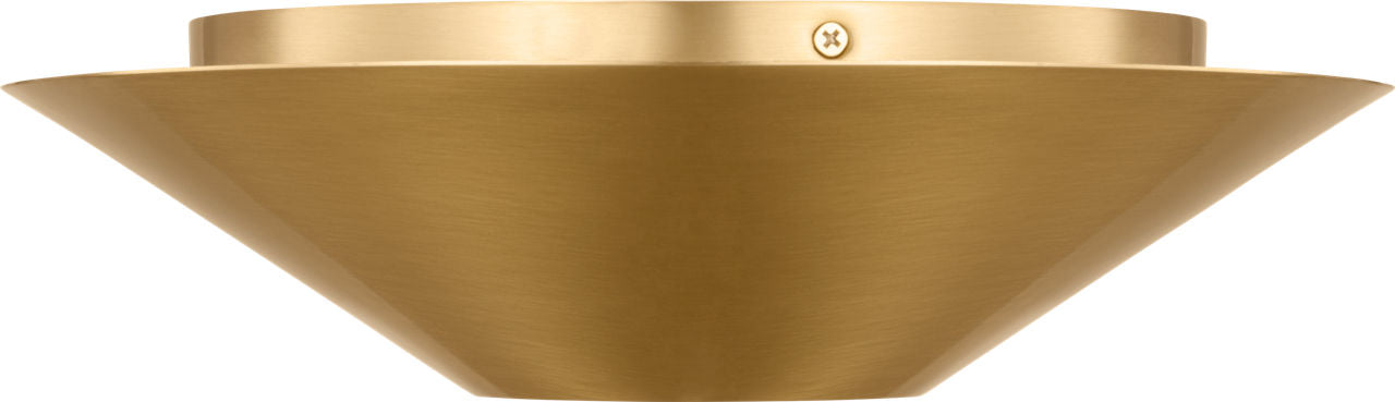 Echo Medium Flush Mount and Sconce Burnished Brass Bulbs Inc
