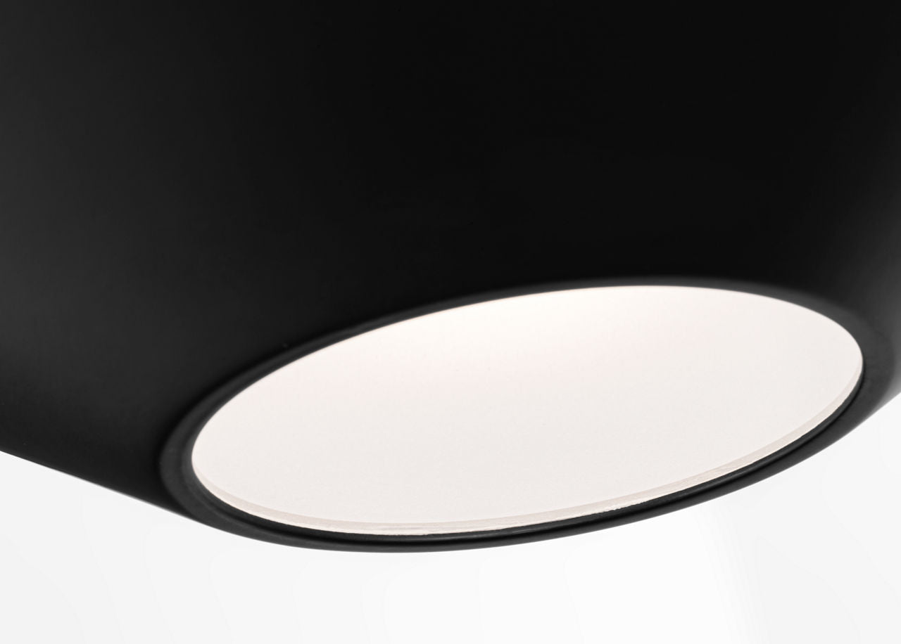 Echo Medium Flush Mount Midnight Black Bulbs Inc