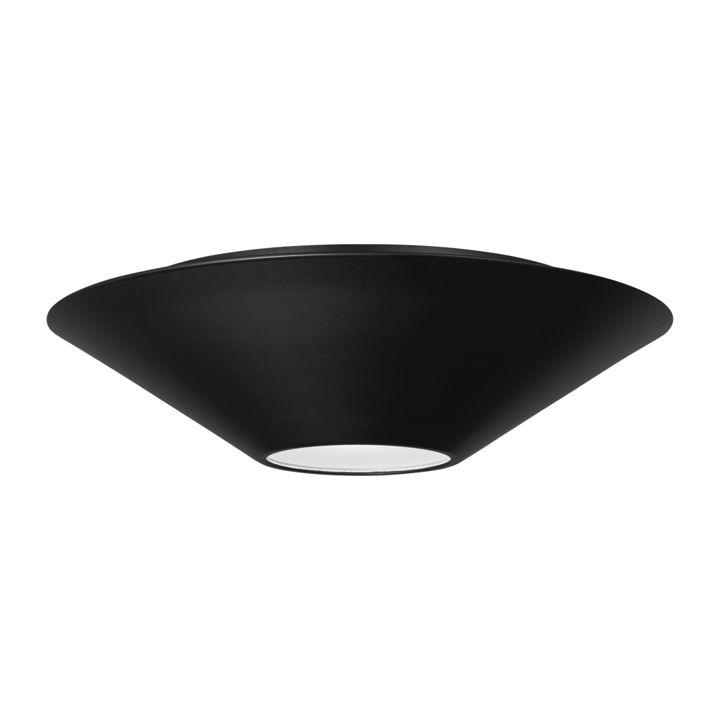 Echo Medium Flush Mount Midnight Black Bulbs Inc