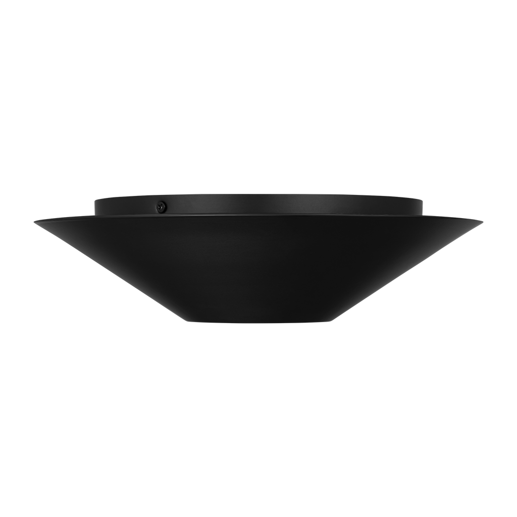 Echo Medium Flush Mount Midnight Black Bulbs Inc