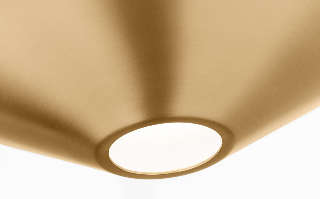 Echo Small Flush Mount and Sconce Burnished Brass Bulbs Inc