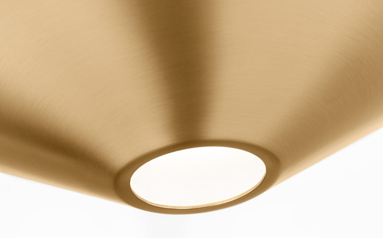 Echo Small Flush Mount and Sconce Burnished Brass Bulbs Inc