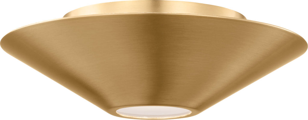Echo Small Flush Mount and Sconce Burnished Brass Bulbs Inc