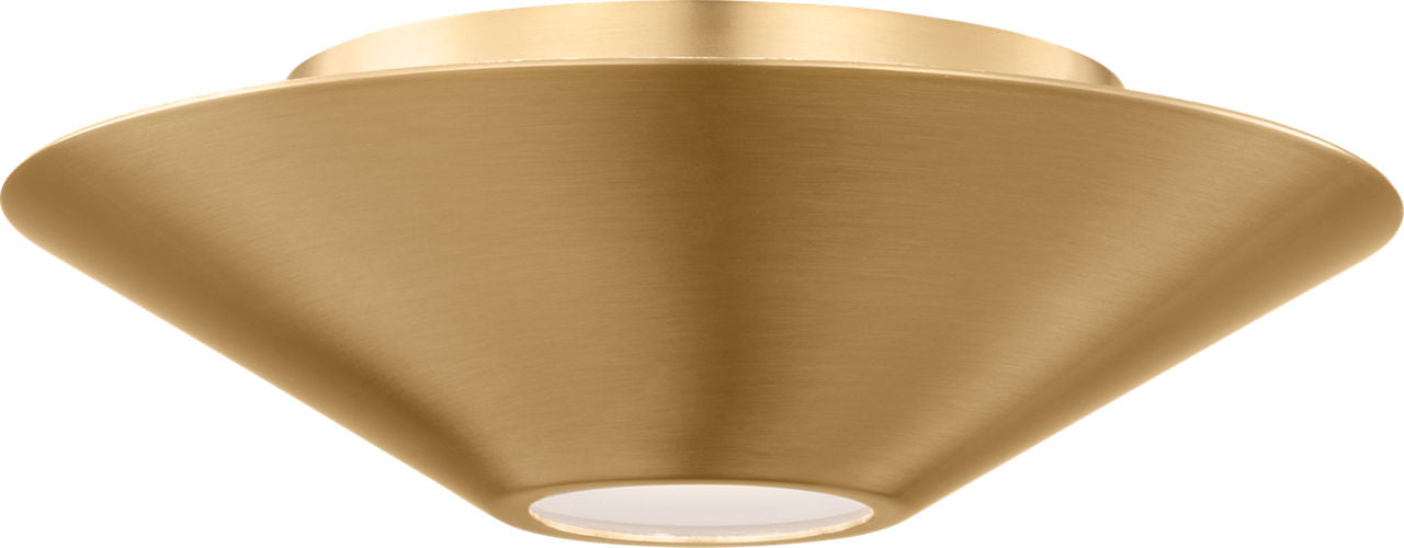 Echo Small Flush Mount and Sconce Burnished Brass Bulbs Inc