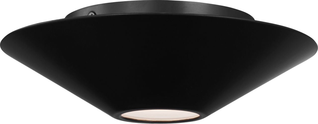 Echo Small Flush Mount Midnight Black Bulbs Inc