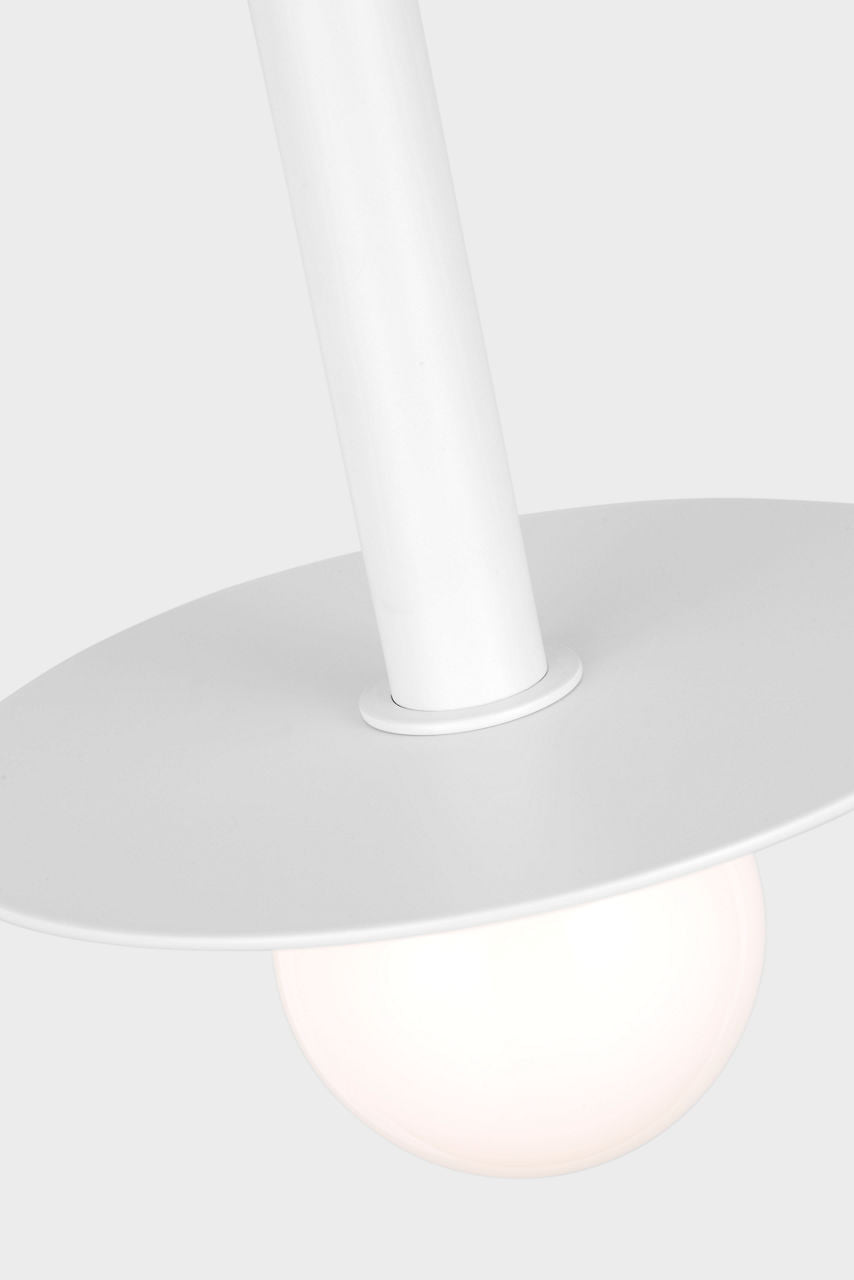 Nodes Short Pendant | Matte White