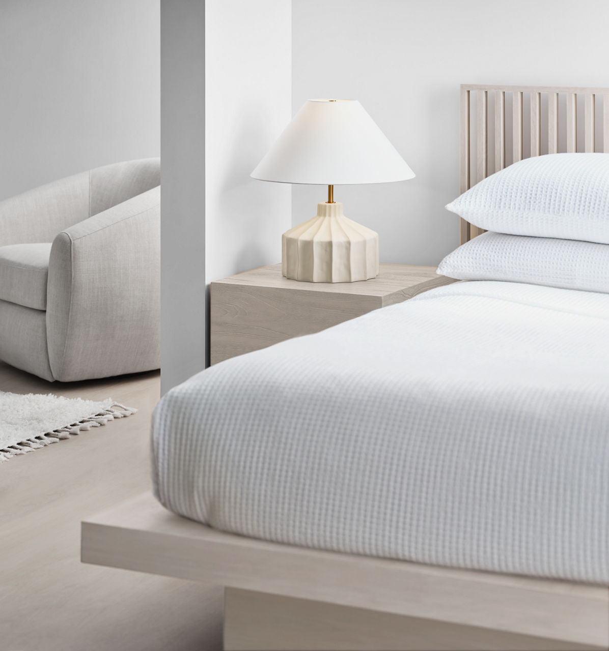 Veneto Medium Table Lamp Matte Concrete Bulbs Inc