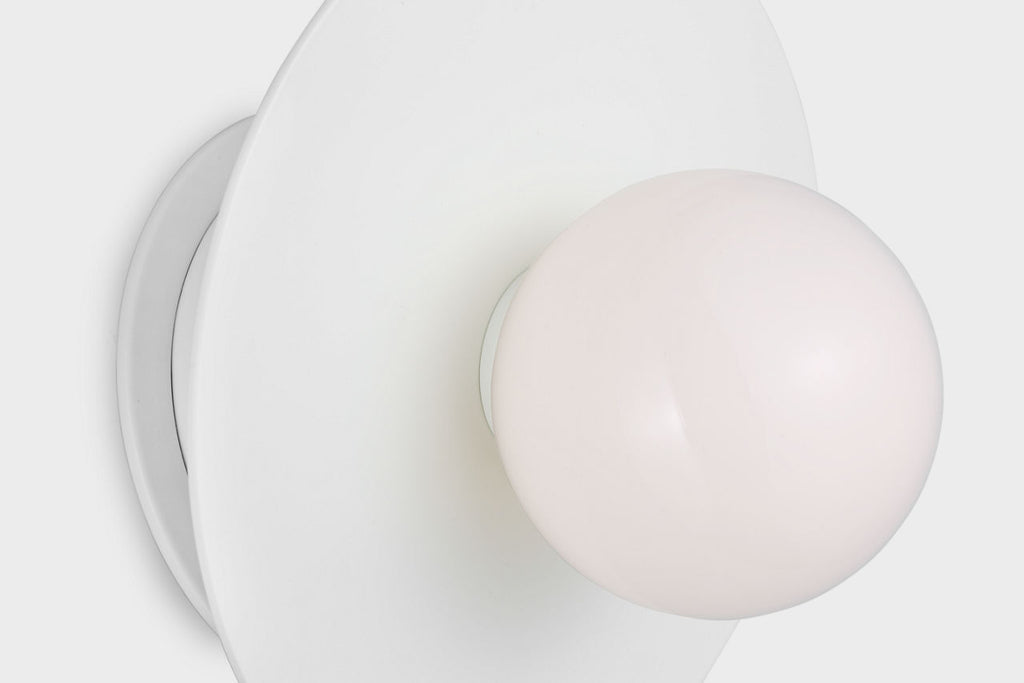 Nodes Large Angled Sconce | Matte White