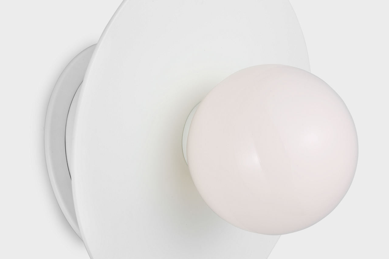 Nodes Large Angled Sconce | Matte White