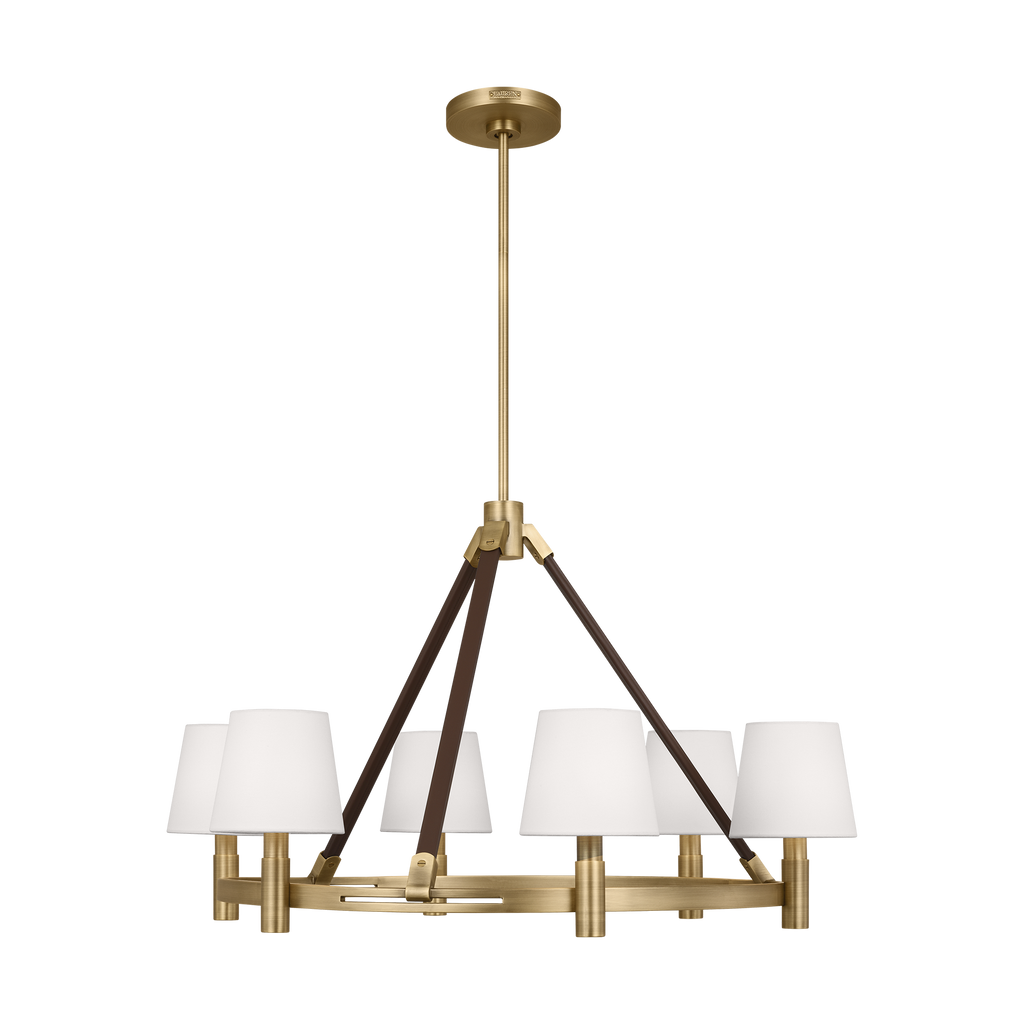 Grayson Large Chandelier Time Worn Brass