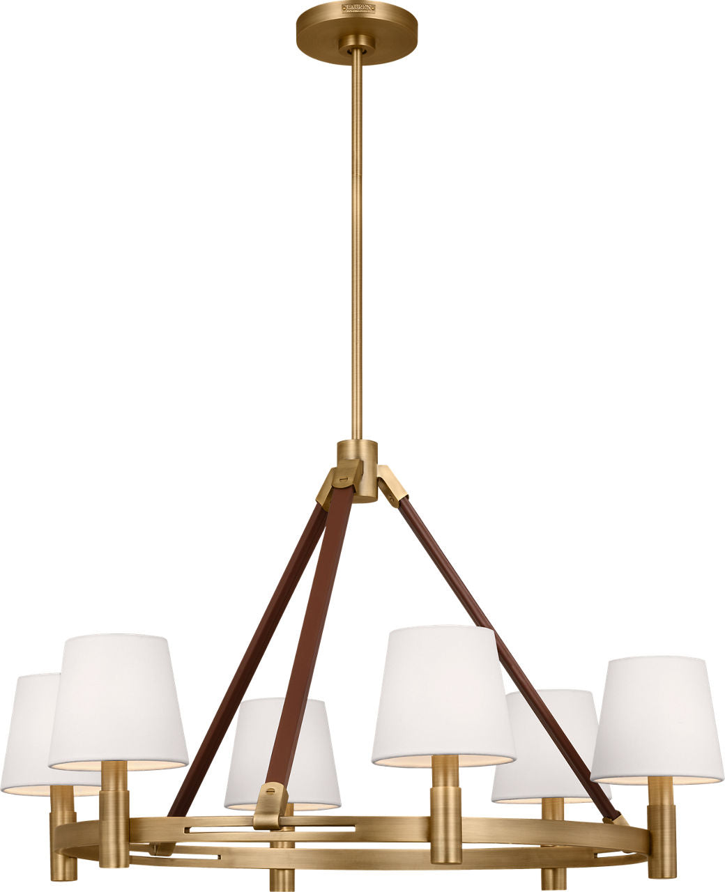 Grayson Large Chandelier Time Worn Brass