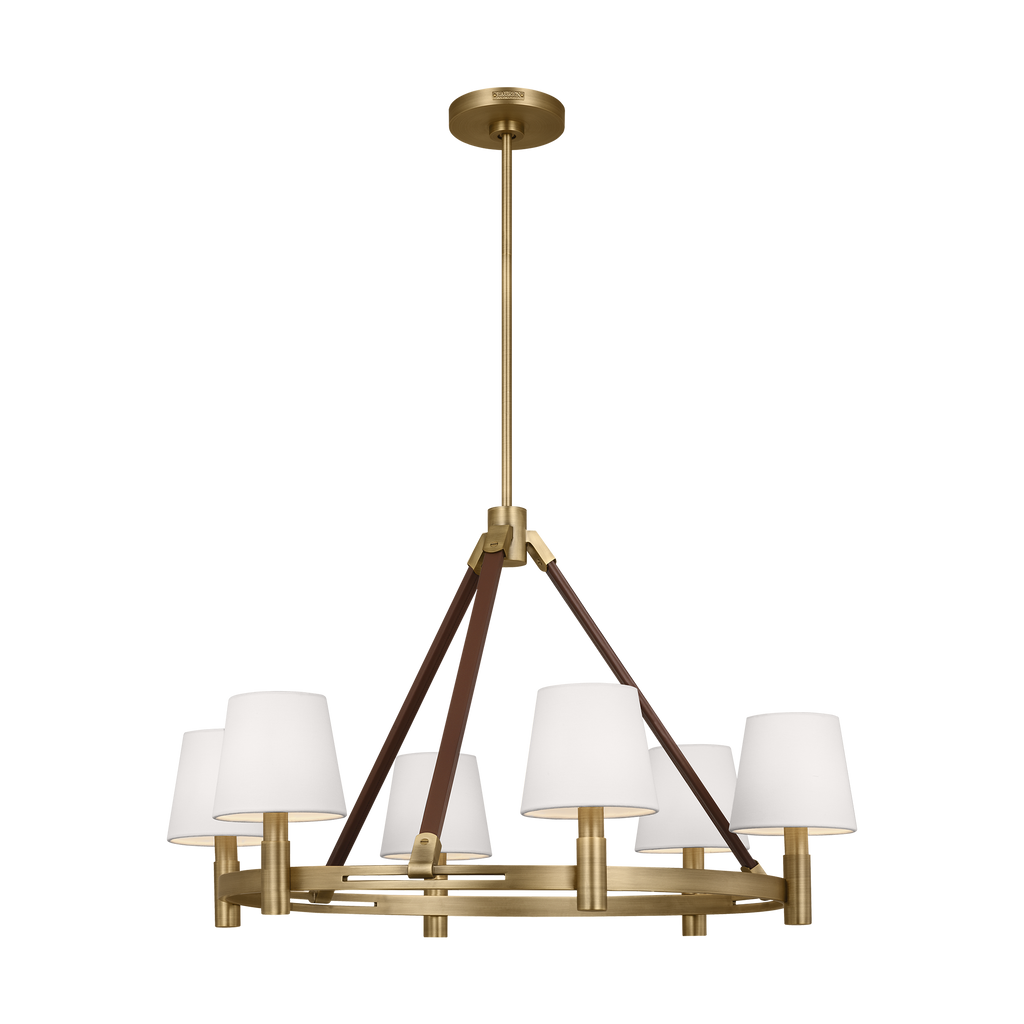 Grayson Large Chandelier Time Worn Brass