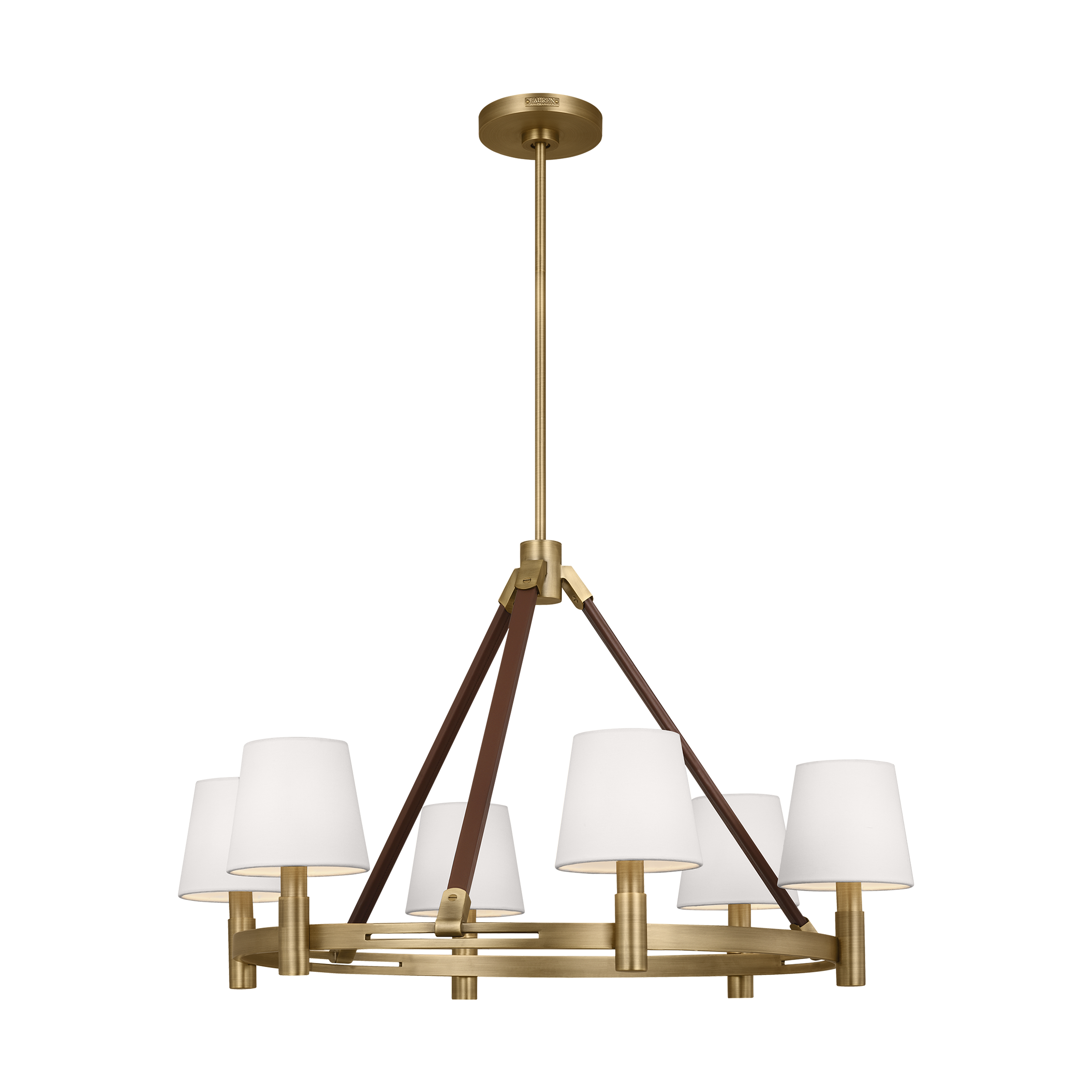 Grayson Large Chandelier Time Worn Brass