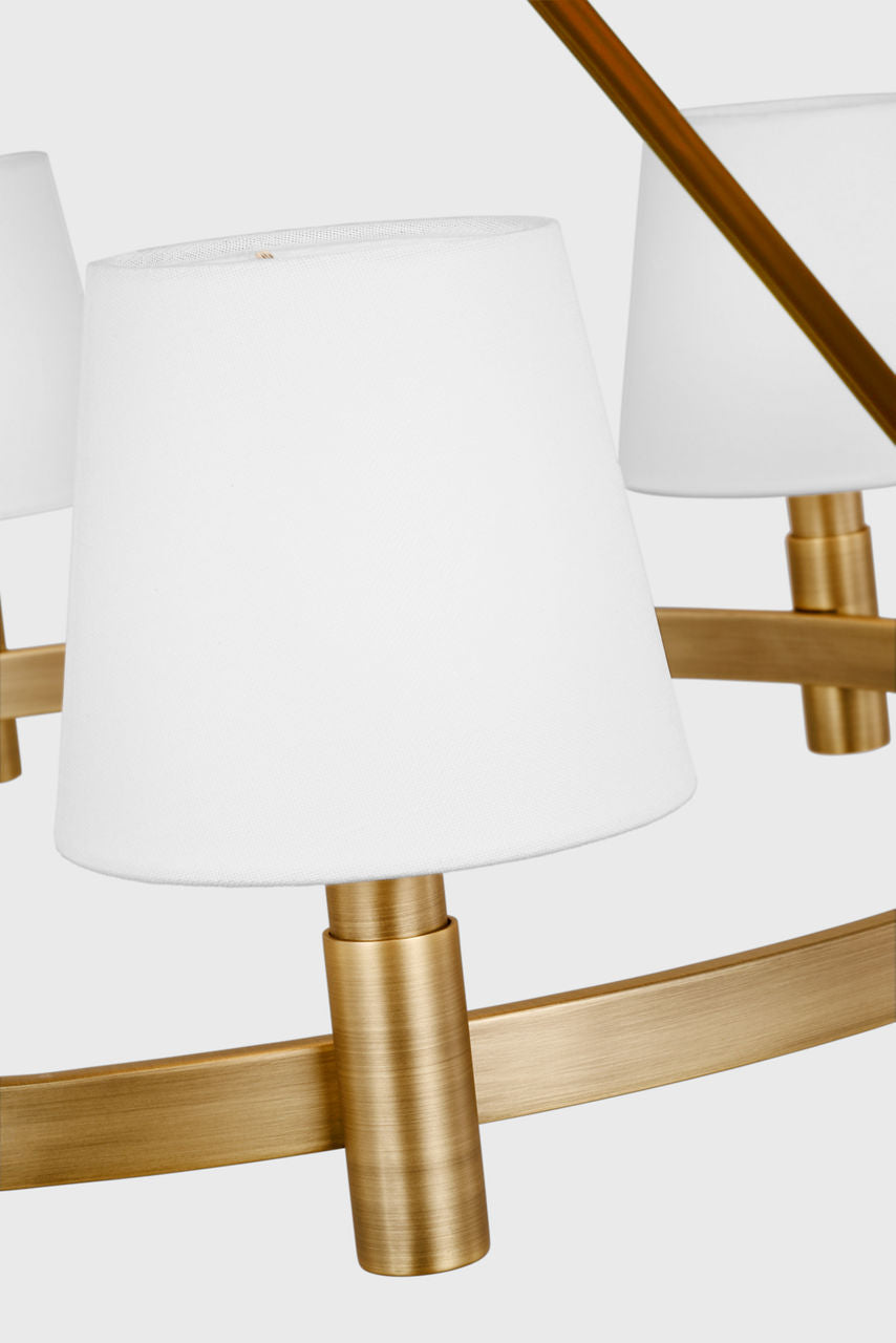 Grayson Large Chandelier Time Worn Brass
