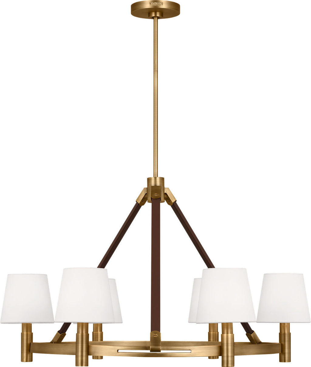 Grayson Large Chandelier Time Worn Brass