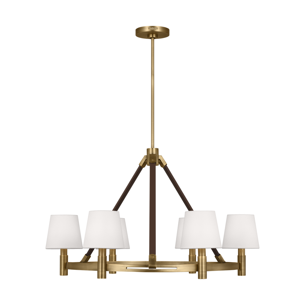 Grayson Large Chandelier Time Worn Brass