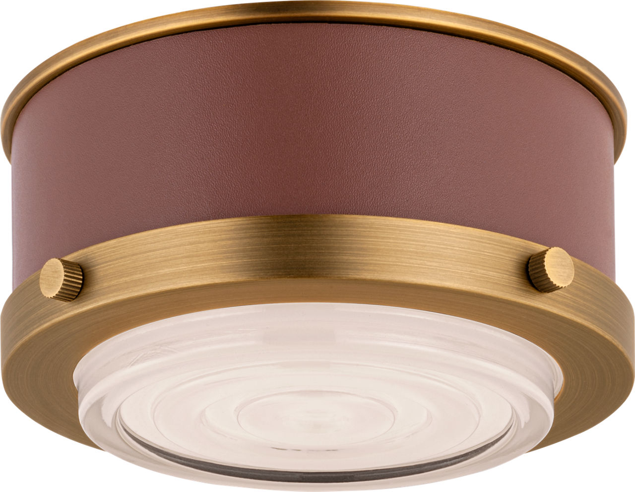 Marlowe Mini Flush Mount Time Worn Brass Bulbs Inc