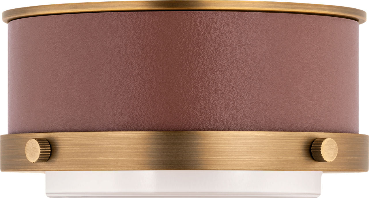 Marlowe Mini Flush Mount Time Worn Brass Bulbs Inc