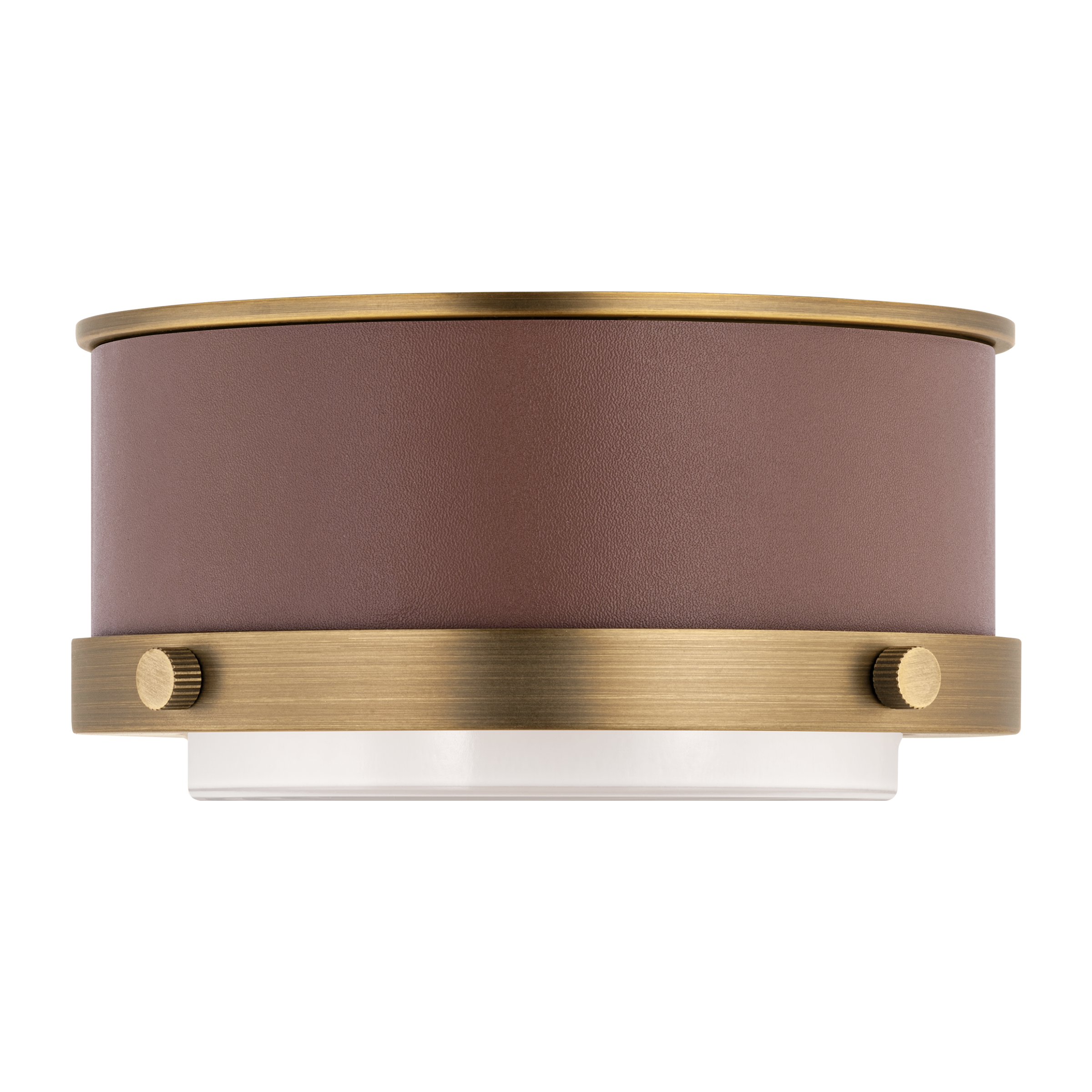 Marlowe Mini Flush Mount Time Worn Brass Bulbs Inc