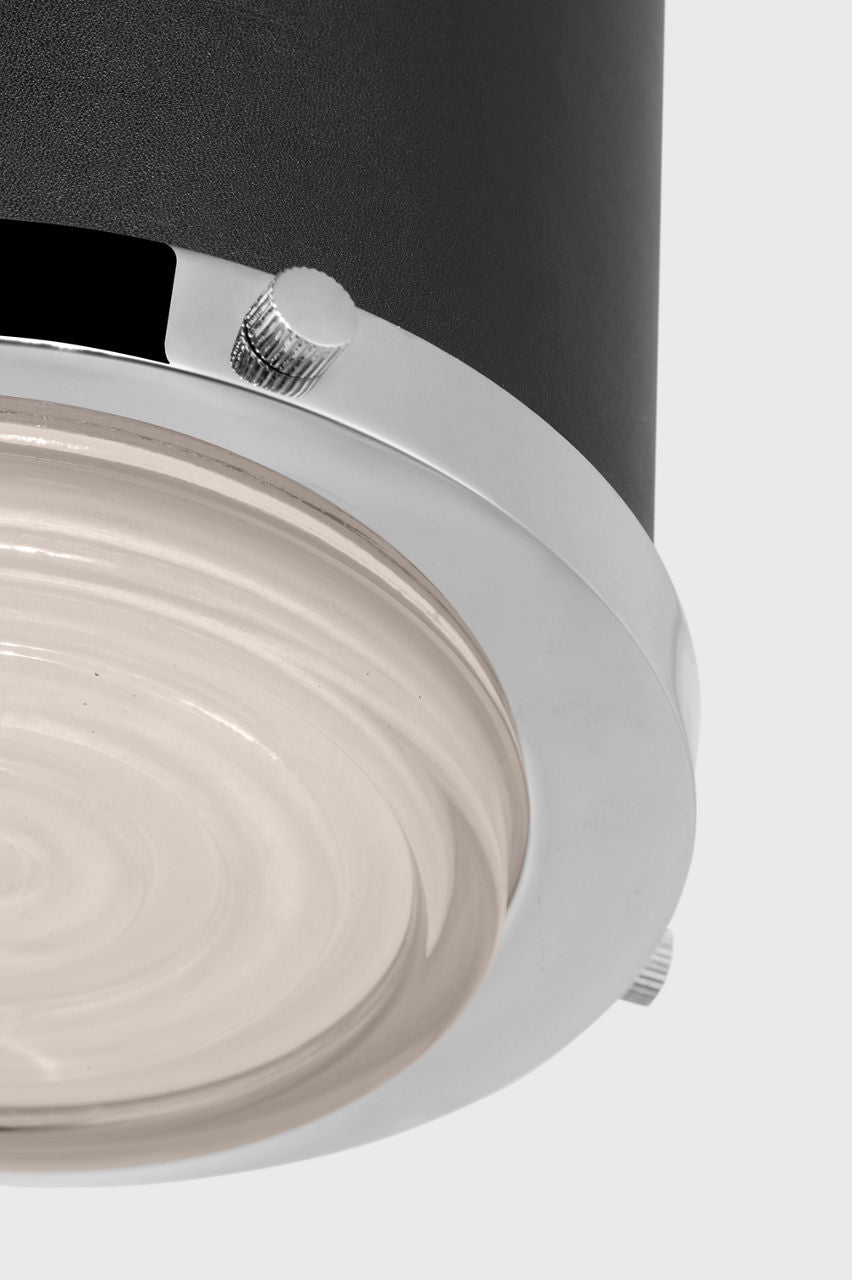 Marlowe Small Flush Mount Polished Nickel Bulbs Inc