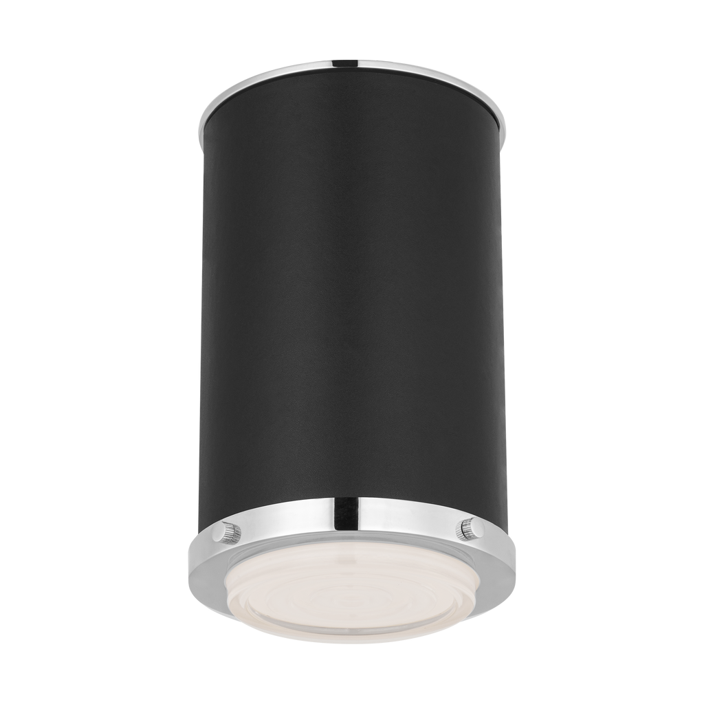 Marlowe Small Flush Mount Polished Nickel Bulbs Inc