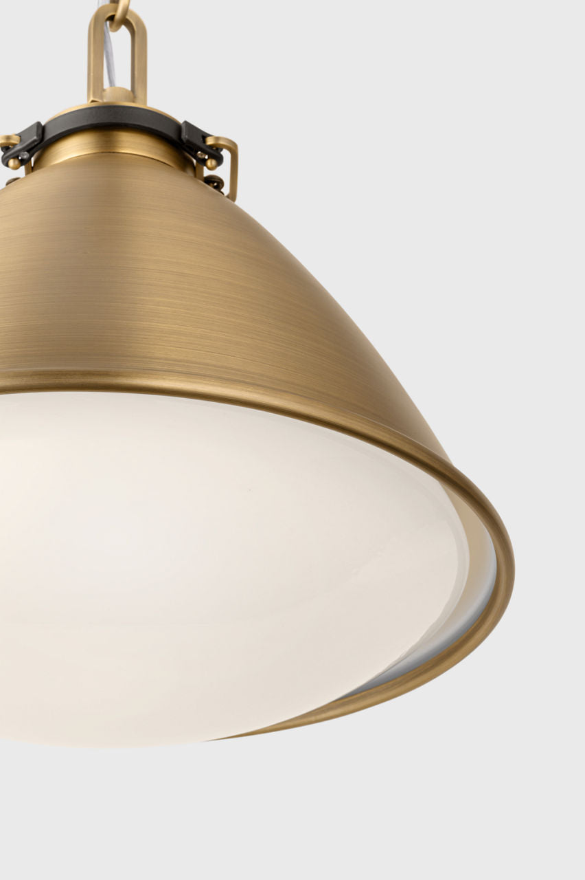 Hayward Medium Pendant Time Worn Brass