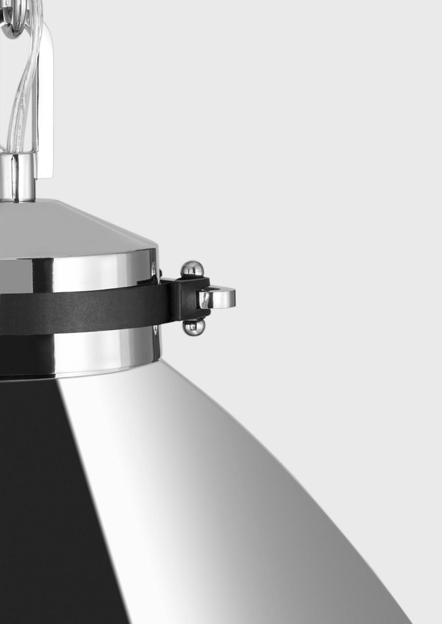 Hayward Large Pendant Polished Nickel