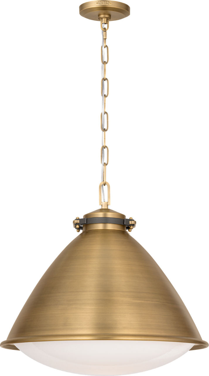Hayward Large Pendant Time Worn Brass
