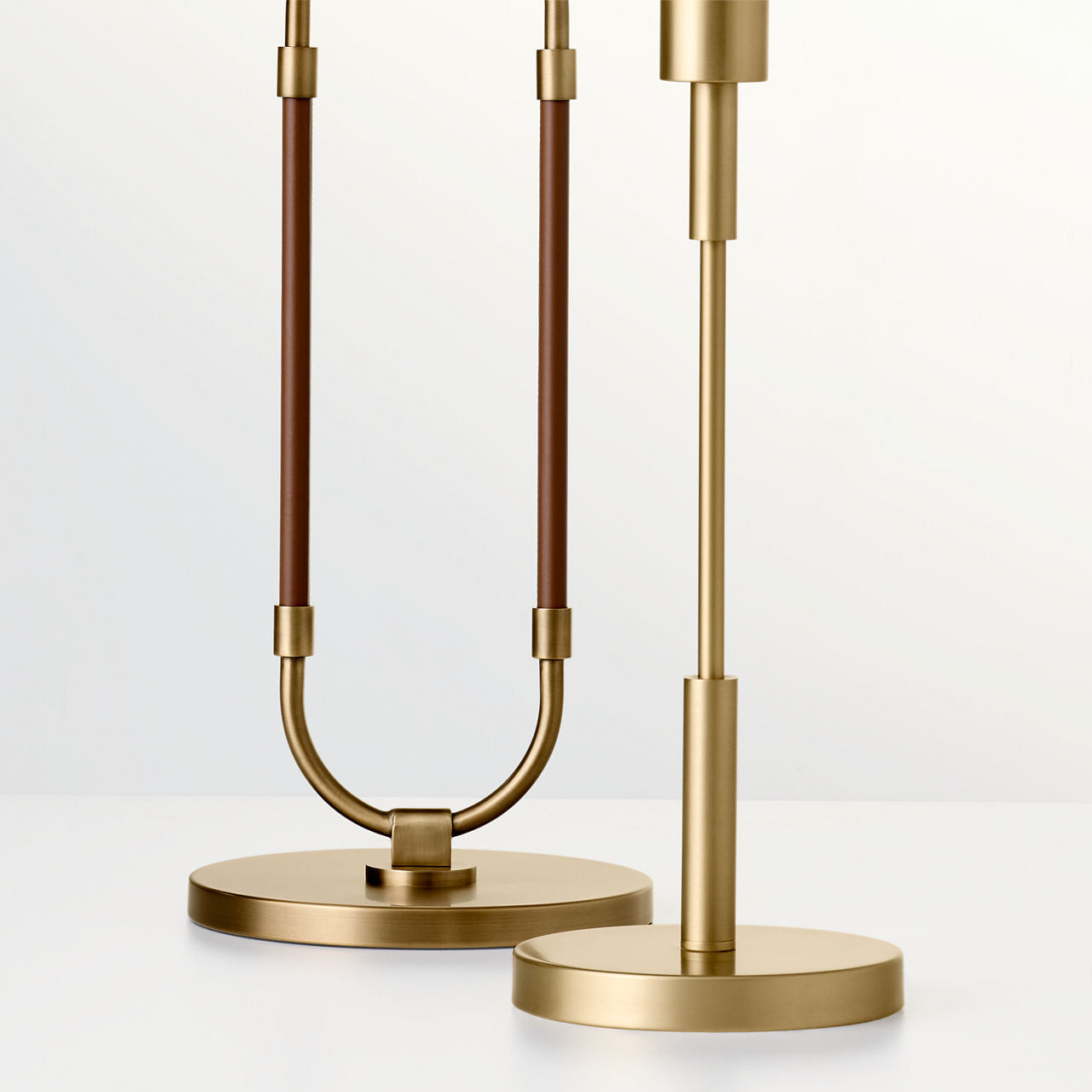 Porteau Medium Table Lamp Satin Brass Bulbs Inc