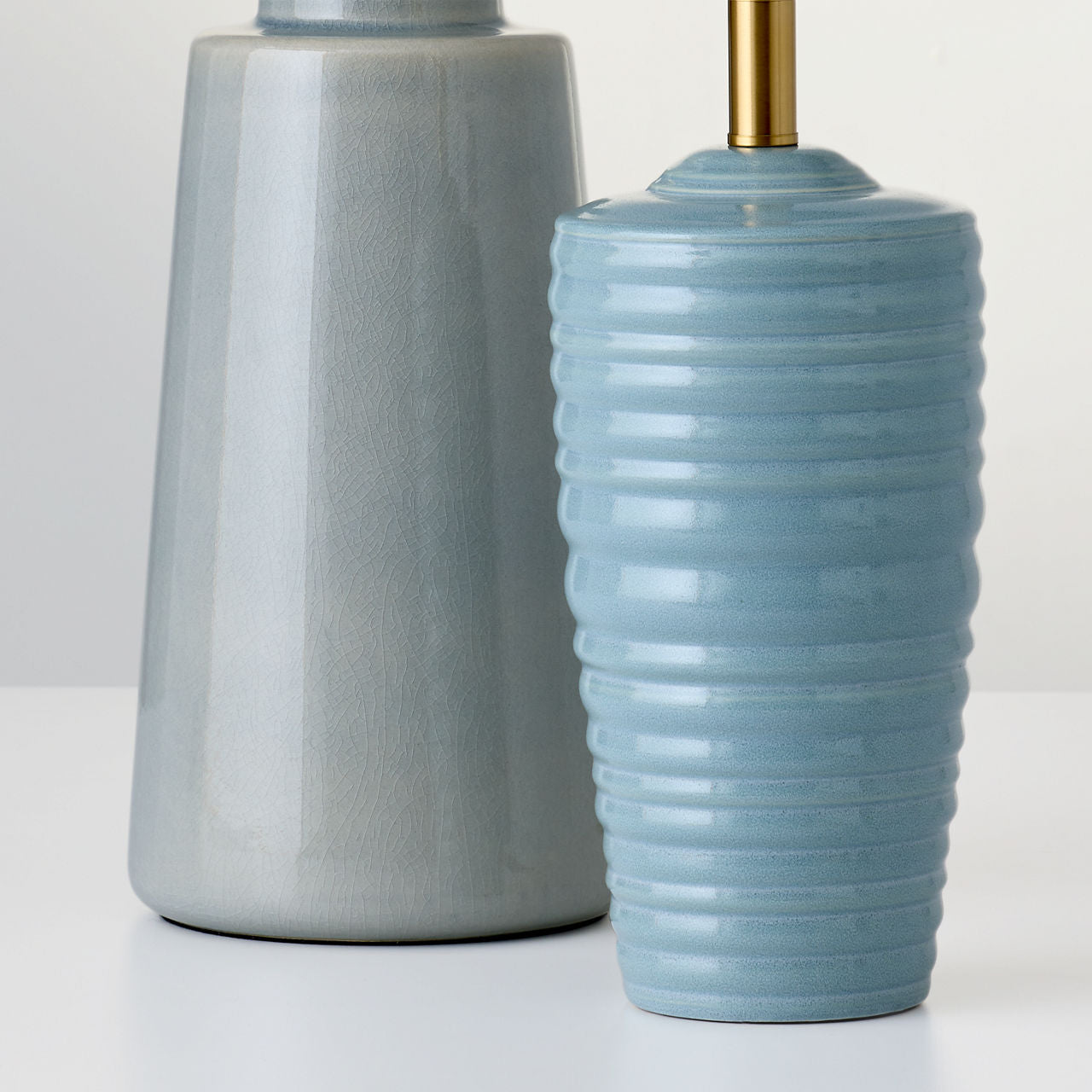 Vessel Large Table Lamp Shellish Grey Bulbs Inc