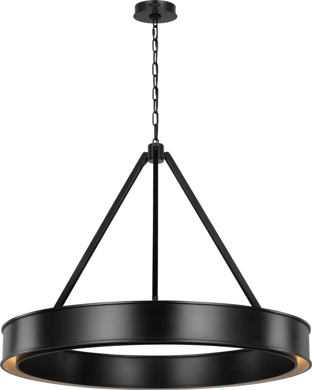 Leonard Large Chandelier Aged Iron Bulbs Inc