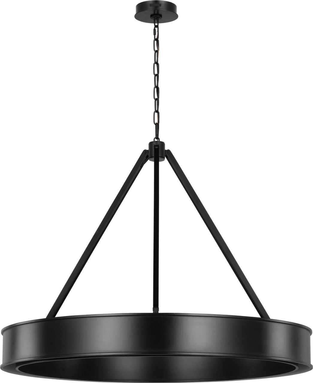 Leonard Large Chandelier Aged Iron Bulbs Inc
