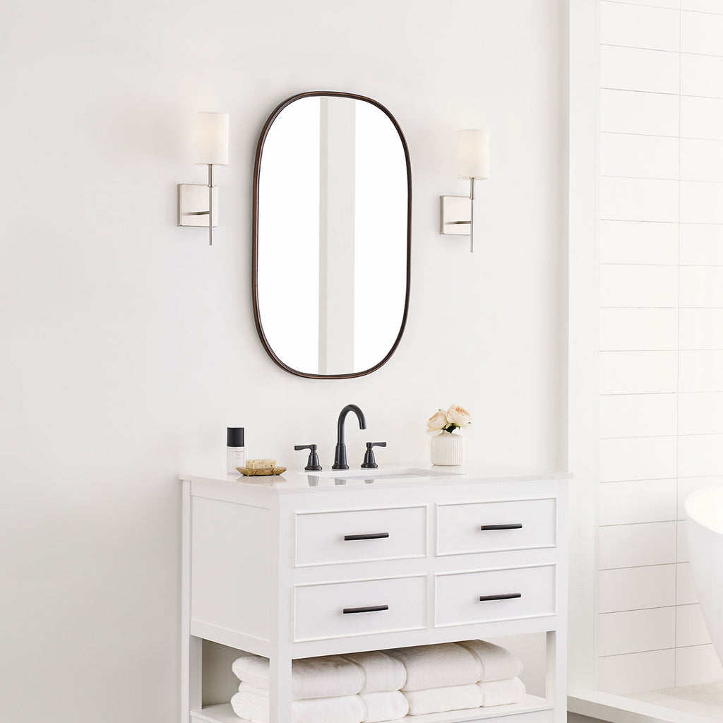 Foxdale 1-Light Sconce | Brushed Nickel