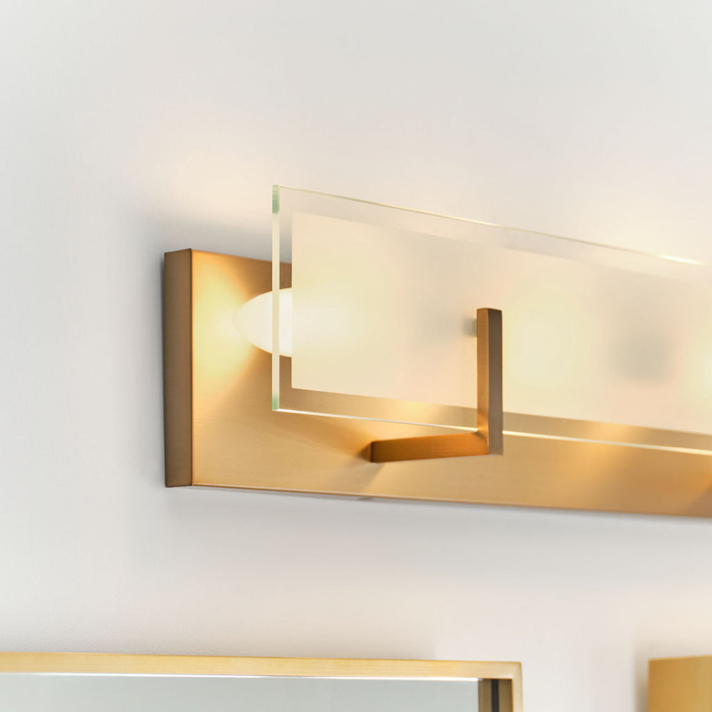 Syll Four Light Wall / Bath Sconce | Satin Brass