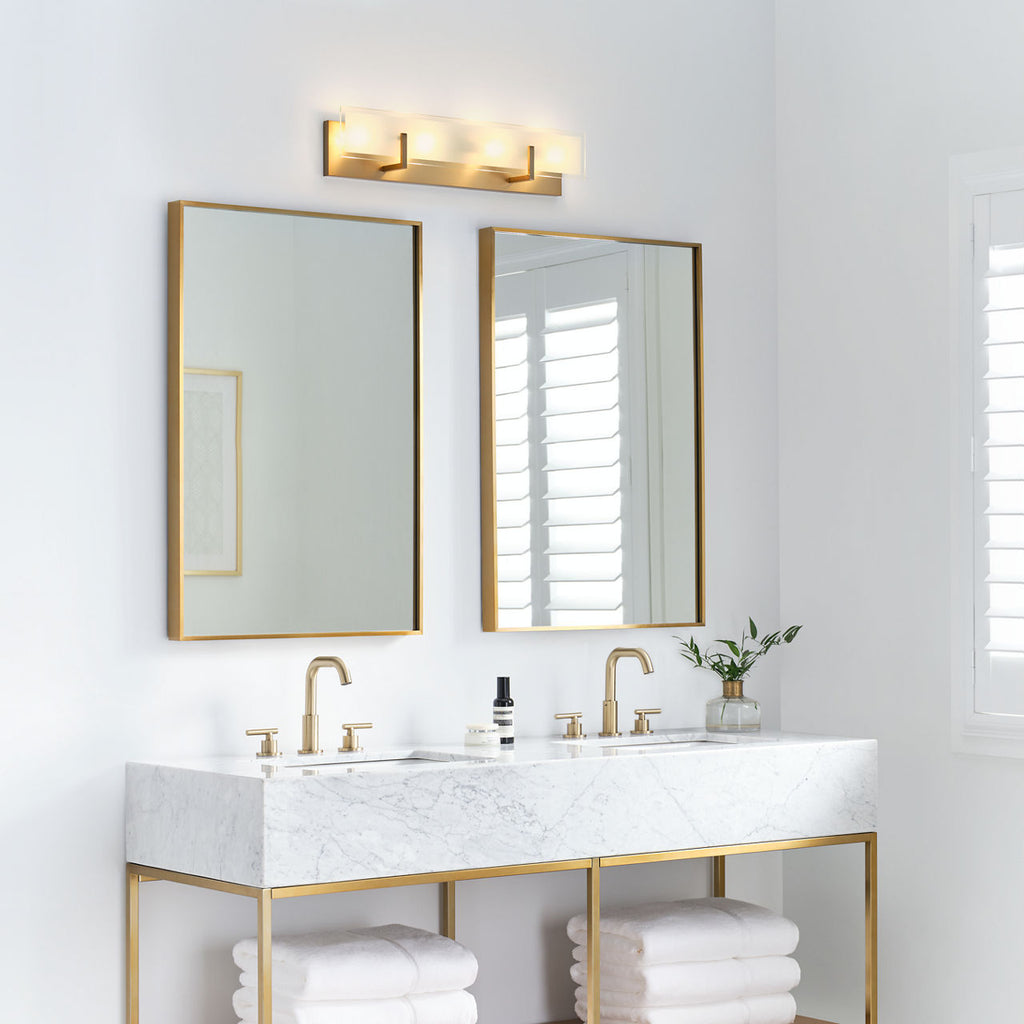 Syll Four Light Wall / Bath Sconce | Satin Brass