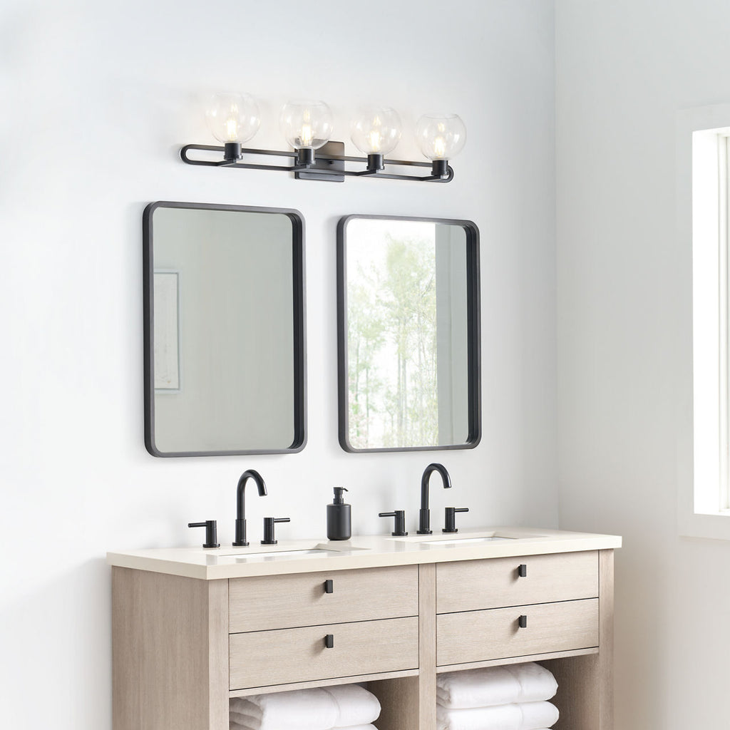 Codyn Four Light Wall / Bath Midnight Black