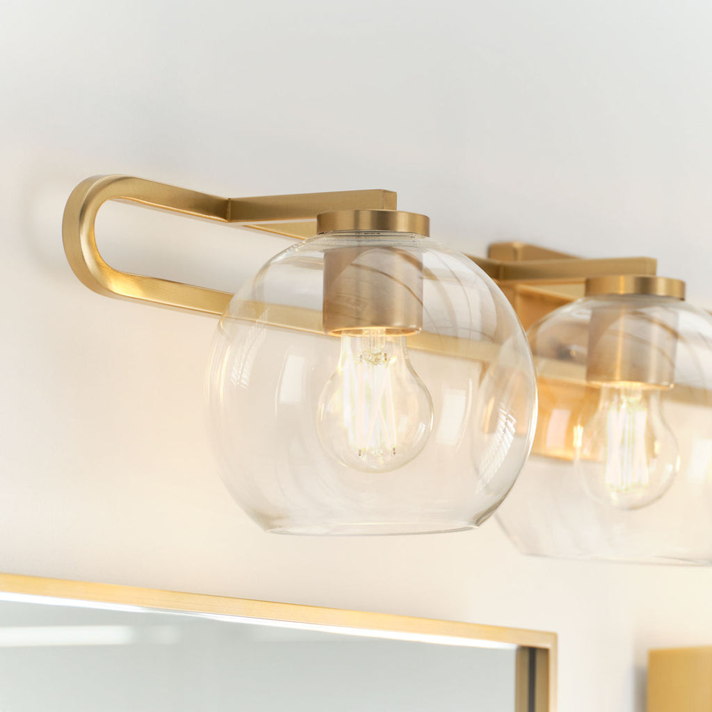 Codyn Four Light Wall / Bath Satin Brass
