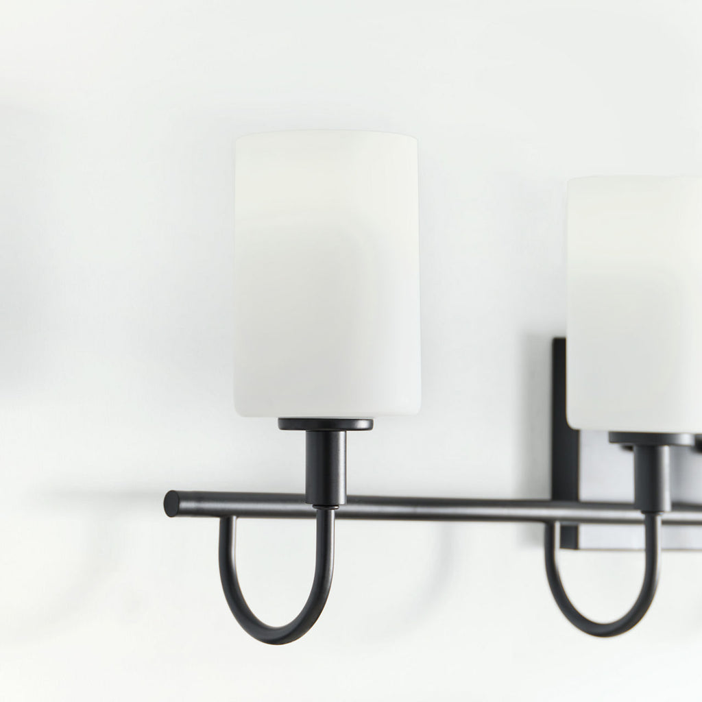 Oak Moore Four Light Wall / Bath Midnight Black