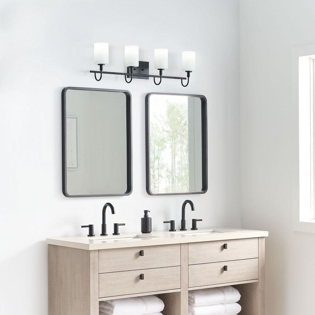 Oak Moore Four Light Wall / Bath Midnight Black