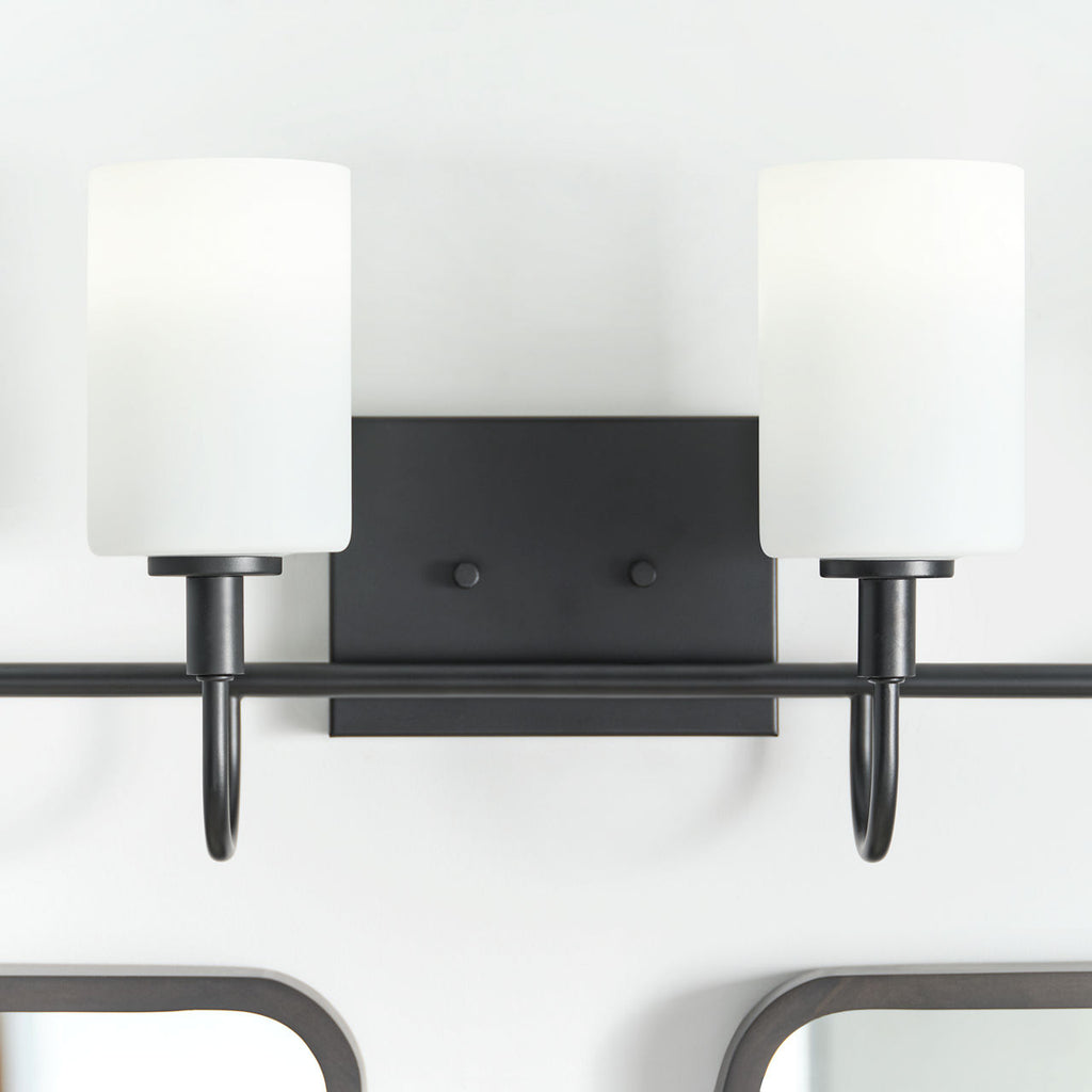 Oak Moore Four Light Wall / Bath Midnight Black